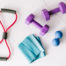 exercise - equipment - dumbells - resistance bands