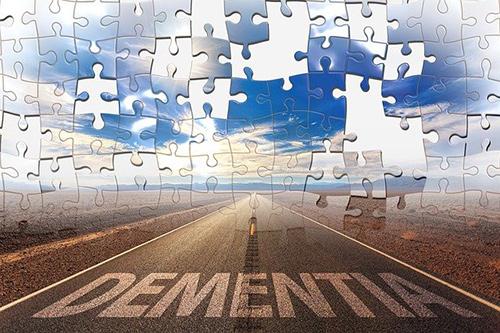 Dementia puzzle with pieces missing