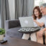 Computer - Asian couple using laptop