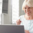 Woman using laptop