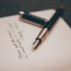 Fountain pen on stationery