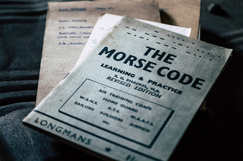 morse code Old vintage book from the early 1900s on learning how to use morse code
