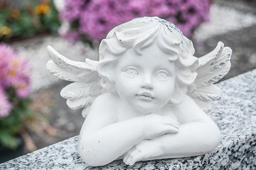 photo of angel in a cemetary