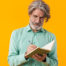Man writing in a notebook