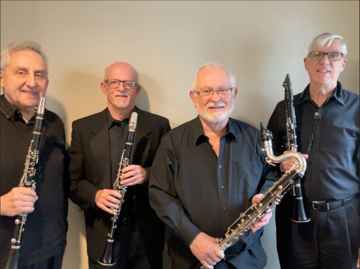 Members of the Highland Winds Clarinet Quartet with their clarinets
