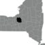 Map of NY with Onondaga County highligthed
