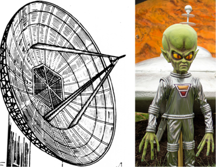 Radio telescope image/alien image