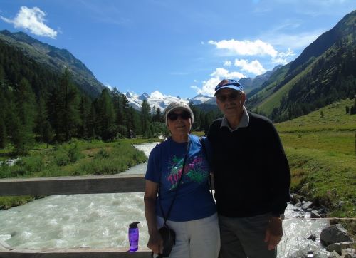 Instructors Diana and Eric in the foothills of the Alps.