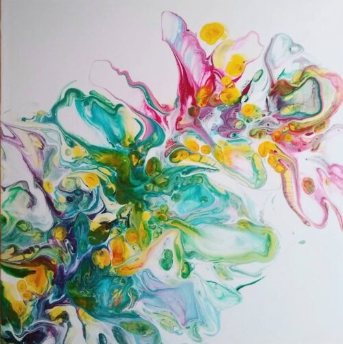 Example of an acrylic dutch pour painting