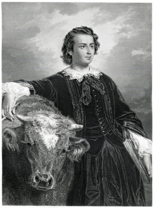 Engraving From 1873 Featuring The French Artist, Rosa Bonheur. Marie-Rosalie Bonheur Lived From 1822 Until 1899