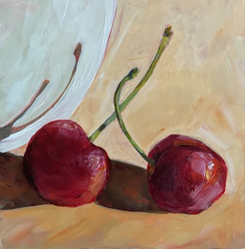 Sample of a painting of cherries