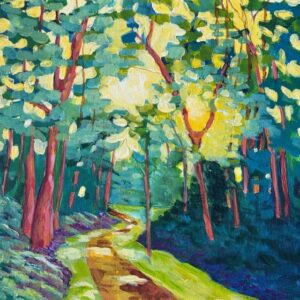 Sunset Through the Trees Sample of the painting "Sunset Through the Trees"