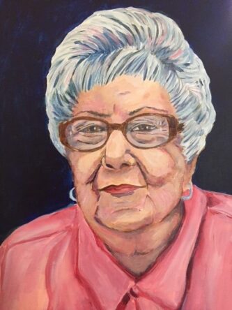 Sample portrait painting of Jeri Parr