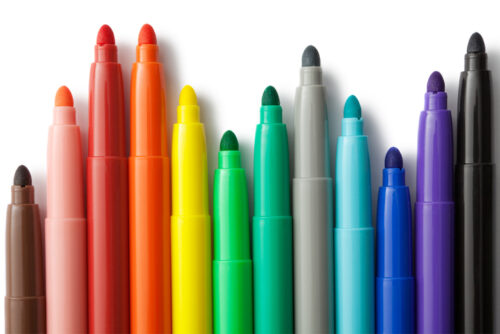 Colorful markers
