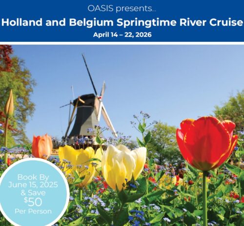 Flyer for the Oasis Holland and Belgium Springtime River Cruise