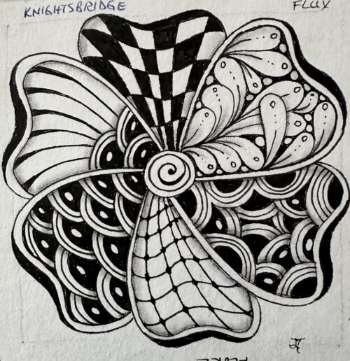 Example of a Zentangle that will be taught in class