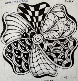 Zentangle example Example of a Zentangle that will be taught in class
