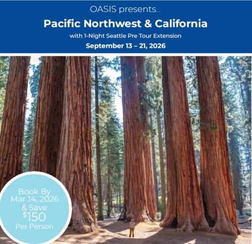 Flyer advertising the Pacific Northwest and California trip