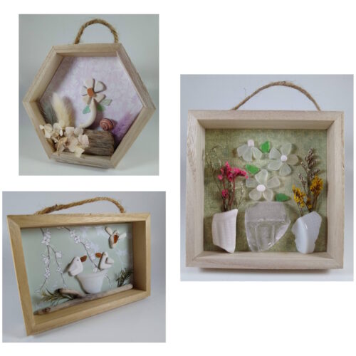 Sample of the spring shadowbox we'll be making