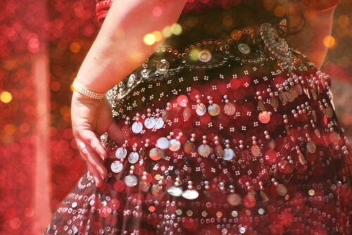 Motion Blur Belly Dancer Close-up with bokeh