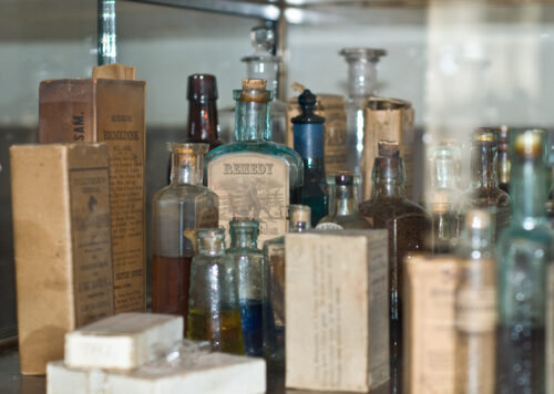 Apothecary Bottle Display